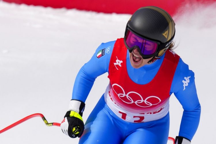 On bad knee, Goggia gets Olympic downhill silver; Suter wins